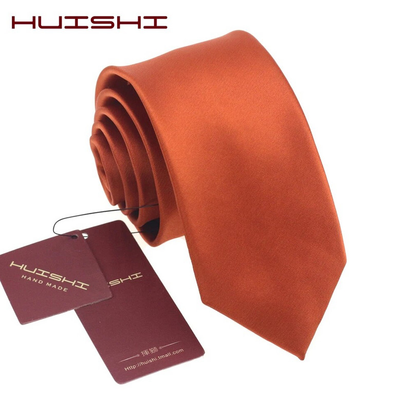 Jednobojno odijelo Tamnonarančasta muška kravata na rever Unisex poliester Vodootporni retro korejski stil Šarene kravate Dodaci