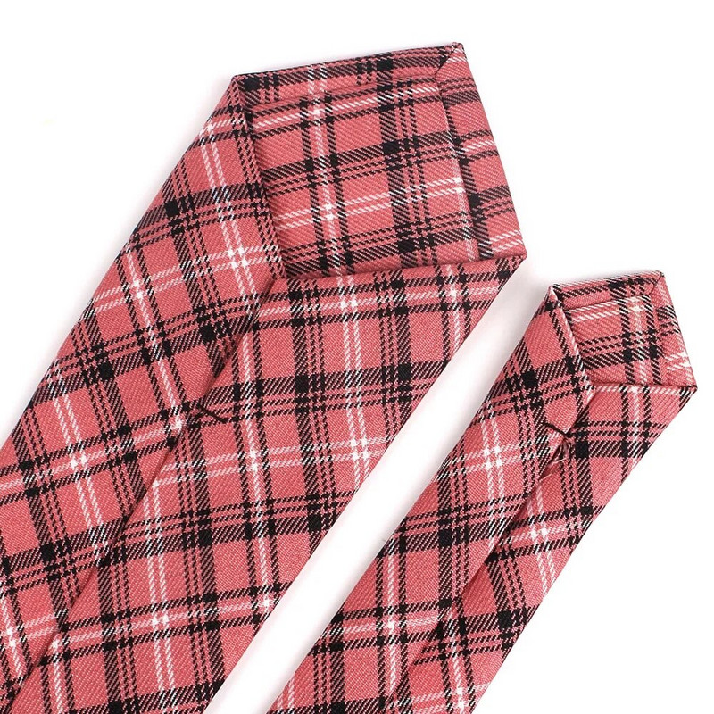 Piros kockás nyakkendők férfiaknak Vékony férfi nyakkendő esküvőre Üzleti alkalmi kockás nyakkendők klasszikus öltönyök vékony nyakkendők Gravatas