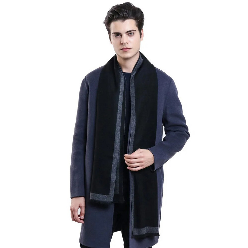 2022 classic 180*35cm Geometric Gentleman Eleganti Pelēks Rudens Ziemas Vīrieši Svītraini Vīriešu režģi silti garie šalles pashmina izpūtējs