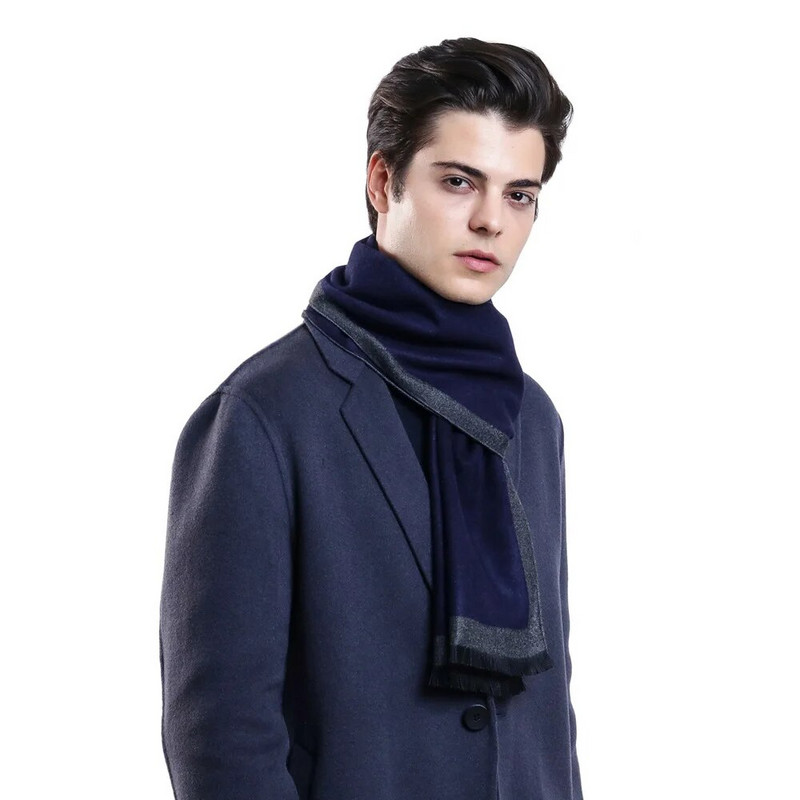 2022 classic 180*35cm Geometric Gentleman Eleganti Pelēks Rudens Ziemas Vīrieši Svītraini Vīriešu režģi silti garie šalles pashmina izpūtējs