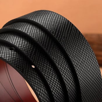 Мъжки кожени колани за мъже Дизайнерски двустранна катарама Класически унисекс женски колан за талия Дънки с високо качество 3,0 CM черна каишка