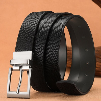 Muški kožni remeni za muškarce Dizajnerski remen s dvostrukim kopčama Klasični uniseks ženski remen za traperice visoke kvalitete 3,0 CM crni remen