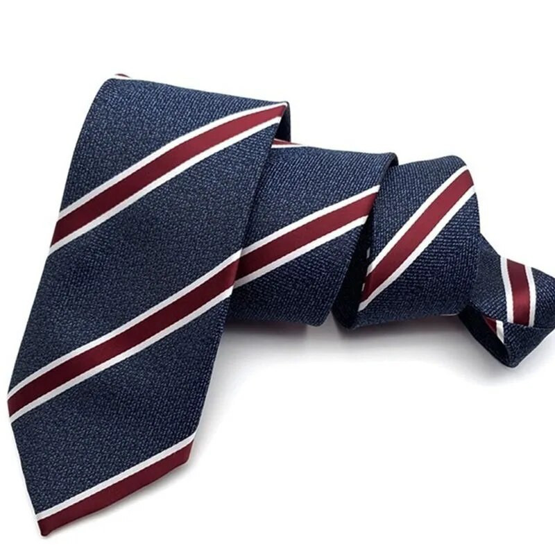 Vīriešu kaklasaite oficiāli biznesam, 8 cm plata šampanieša svītraina, profesionāla kāzu kaklasaite