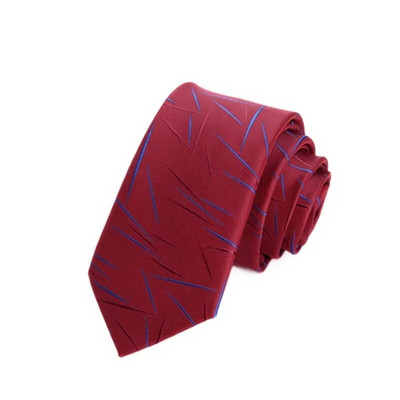 Kaklasaite vīriešiem 6 cm ikdienas vīriešu biznesa kāzu kaklasaite zila sarkana poliestera žakarda kaklasaite