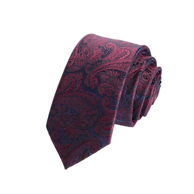 Kaklasaite vīriešiem 6 cm ikdienas vīriešu biznesa kāzu kaklasaite zila sarkana poliestera žakarda kaklasaite