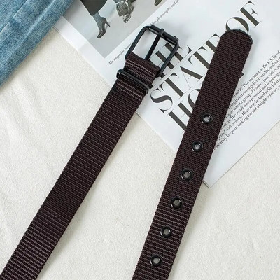 Új vászon öv férfi taktikai eladás férfi kültéri sport egyszerű, praktikus szövésű nylon vászon Cowboy nadrágok női övek divat