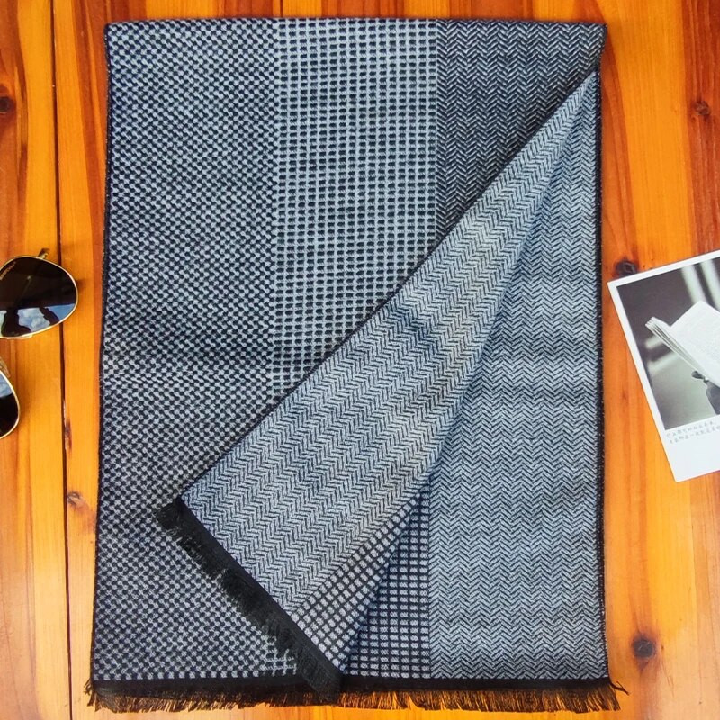 Luksuzni muški šal od kašmira, mekana topla zimska pašmina, muški šalovi, muške bufandas hombre poslovne duge marame