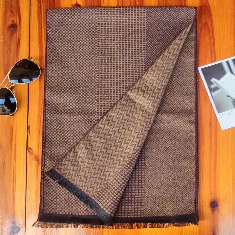 Luksuzni muški šal od kašmira, mekana topla zimska pašmina, muški šalovi, muške bufandas hombre poslovne duge marame