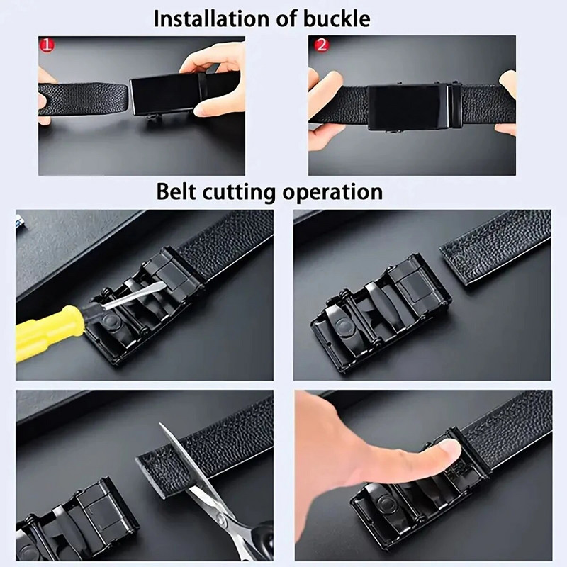 Muški remen Metalna automatska kopča Visokokvalitetni poslovni radni remen u kombinaciji s trapericama Jeftini remen, poklon za oca i dečka