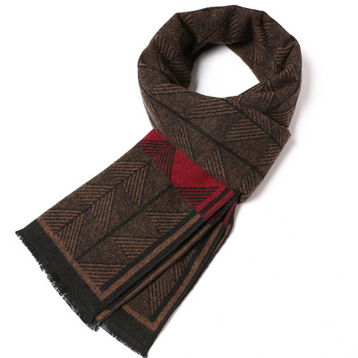 Eșarfă lungă din cașmir, la modă de toamnă, șaluri de afaceri pentru bărbați, șaluri clasice în carouri, eșarfe pentru bărbați, iarnă, pashmina, groasă, caldă