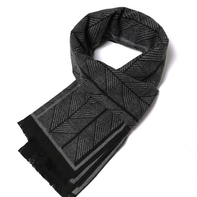 Eșarfă lungă din cașmir, la modă de toamnă, șaluri de afaceri pentru bărbați, șaluri clasice în carouri, eșarfe pentru bărbați, iarnă, pashmina, groasă, caldă