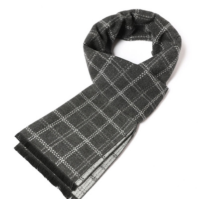 Eșarfă lungă din cașmir, la modă de toamnă, șaluri de afaceri pentru bărbați, șaluri clasice în carouri, eșarfe pentru bărbați, iarnă, pashmina, groasă, caldă