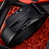 Vīriešu automātiskās jostas sprādzes jostas ādas augstas kvalitātes luksusa dizaineri strādā biznesa vīriešu modes siksnas, lai nenestu dāvanu bo