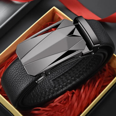 Vīriešu automātiskās jostas sprādzes jostas ādas augstas kvalitātes luksusa dizaineri strādā biznesa vīriešu modes siksnas, lai nenestu dāvanu bo