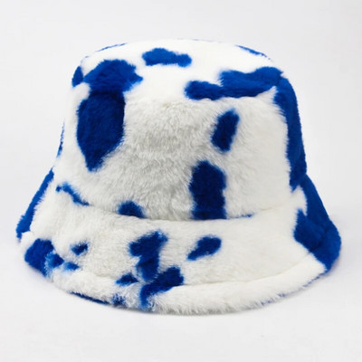 Karstā izpārdošana Jaunas sieviešu cepures rudens un ziemas silta govju apdruka plīša modes Panamas ikdienas cepures dāmu zvejnieku cepurēm