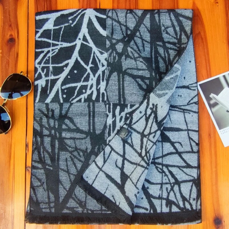 Luksusa Dizains Vīriešu Šalle Foulard Plaid Šalles Šalles Mode Ikdienišķa Ziemas Kašmira Siltas Šalles Kakla aptinums Vīriešu Bufandas Hombre