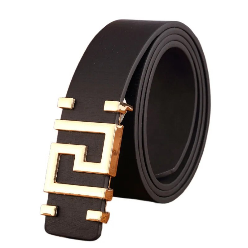 Raksta metāla pogas augstas kvalitātes gludas sprādzes vīriešu jostas. Klasiska vienkāršā korejiešu versija, modes savvaļas josta sievietēm