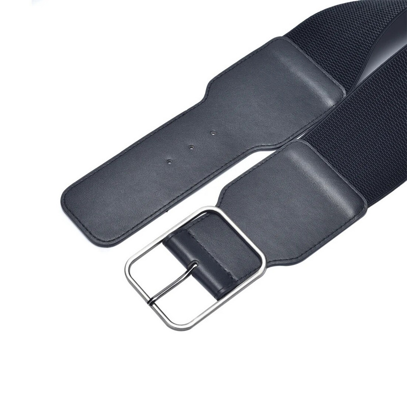 Sieviešu elastīga, plata vidukļa josta Sieviešu elastīga kleita Cummerbund ar sprādzi, izstieptas modes siksnas