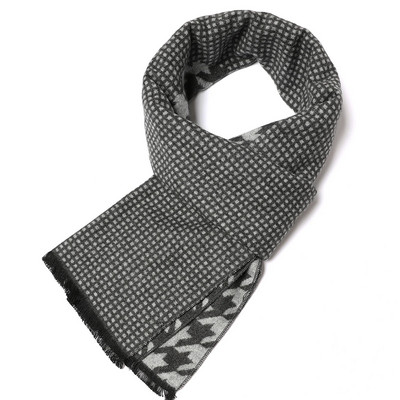 Jesenski modni dugi šal od kašmira 2023. Klasični karirani muški šalovi Zimski pašmina Debeli topli šal Muški poslovni omoti Šalovi