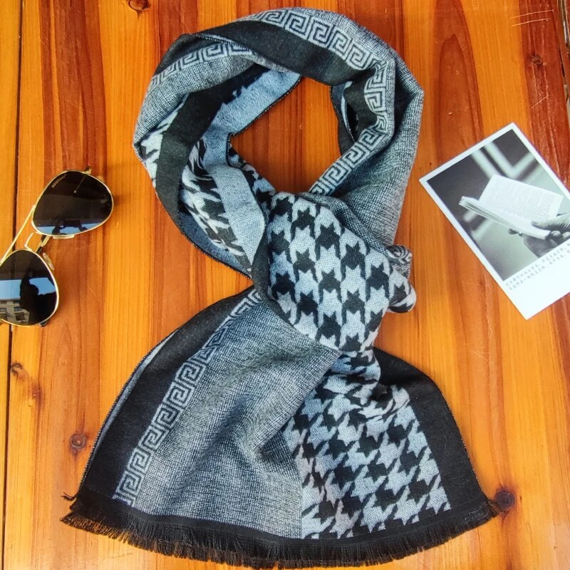 Luksuzni brend Muški zimski karirani šal Topli ženski šalovi od kašmira Šalovi Ležerni šalovi s resicama Muški poslovni šal Pashmina