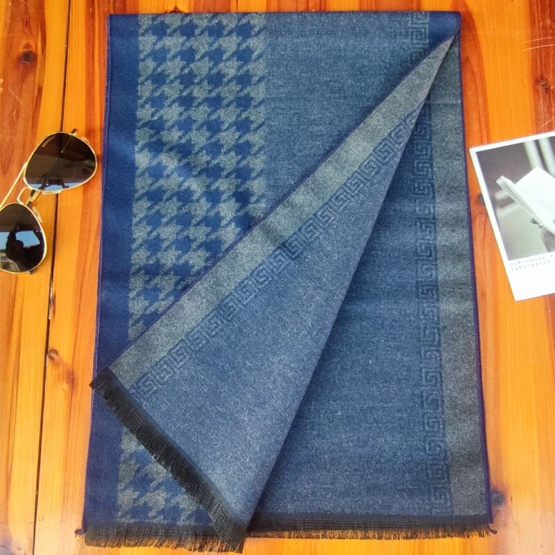 Luksuzni brend Muški zimski karirani šal Topli ženski šalovi od kašmira Šalovi Ležerni šalovi s resicama Muški poslovni šal Pashmina