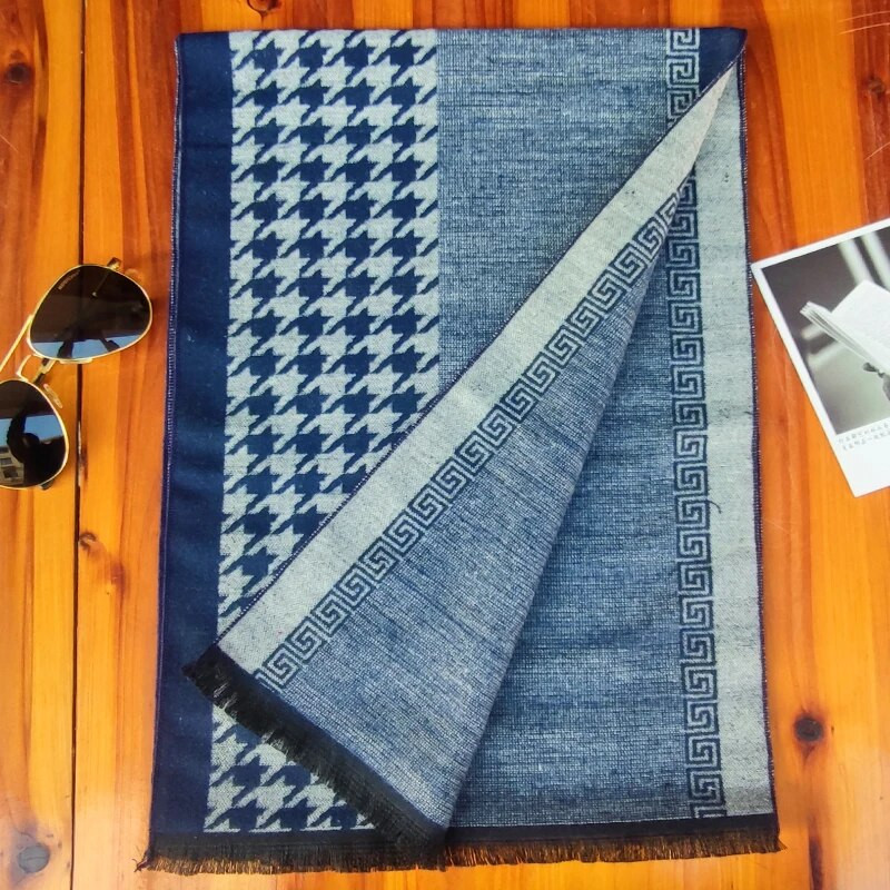 Luksuzni brend Muški zimski karirani šal Topli ženski šalovi od kašmira Šalovi Ležerni šalovi s resicama Muški poslovni šal Pashmina