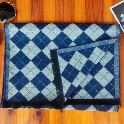 Luxus márkájú kockás kasmír sál férfiaknak Téli meleg nyakkendő Férfi üzleti sálak Hosszú pashmina karácsonyi ajándékok