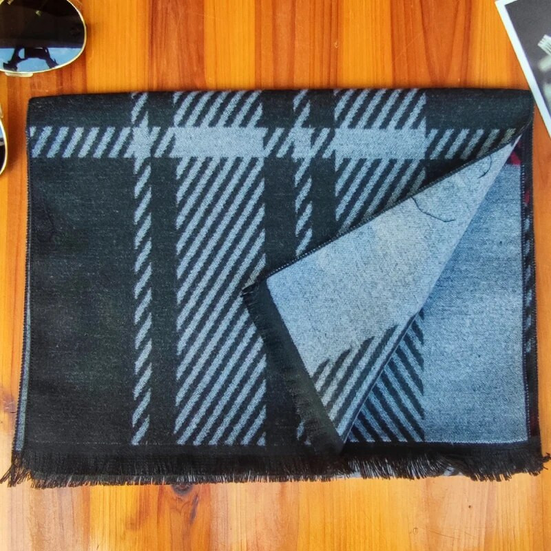 Luksuzni brend Zimski muški šal od kašmira s uzorkom Šalovi s uzorkom od pašmine Šal Ležerna deka S kićankama Muški poslovni pulover