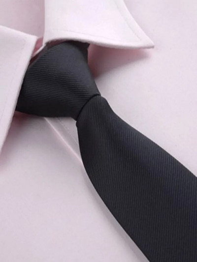 Kravata s patentnim zatvaračem 5 cm Ležerna uska kravata Lazy Muška kravata Svečana odjeća Poslovna crna studentska kravata