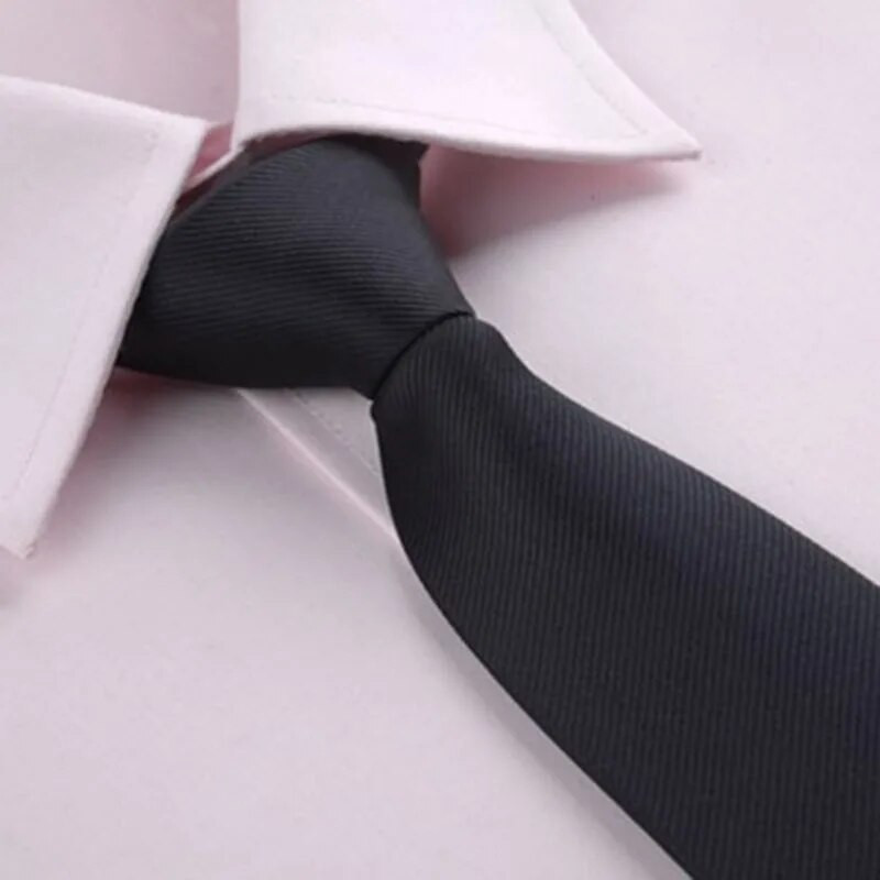 Kravata s patentnim zatvaračem 5 cm Ležerna uska kravata Lazy Muška kravata Svečana odjeća Poslovna crna studentska kravata