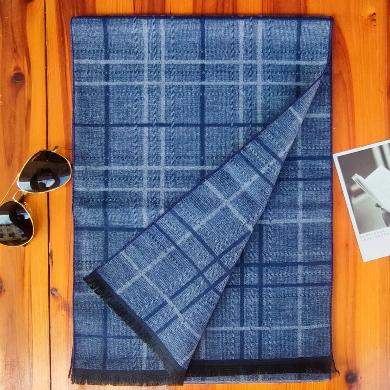 2023. Novi modni karirani muški šalovi Jesen Zima Pashmina Debeli topli šal od kašmira Muški poslovni dugi omoti Klasični šal