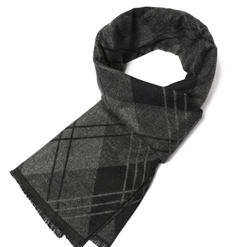 2023. Klasični karirani muški šalovi Jesenska moda Kašmirski dugi šal Zimski pašmina Debeli topli šal Muški poslovni omoti Šalovi