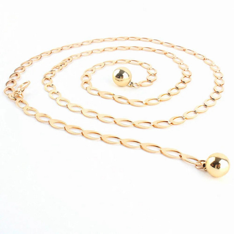 Női divatos övek Luxus tervezői öv Retro ezüst faragott üreges láncöv nőknek Elegáns kerek fém női öv