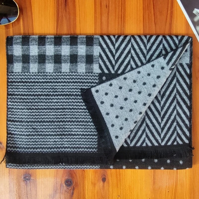 2023. gada klasisks rudens un ziemas silts rūtains vīrietis šalle Kašmira vilnas Panamas mīksta svītraina gara šalle, augstas kvalitātes 40 krāsu