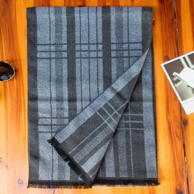 180*35cm kvalitatīvs zīds Populārs rudens ziema vīrietis Biznesa lietas Tīras krāsas Šalle Augstas kvalitātes kašmirs Saglabā siltumu Apkakles trokšņa slāpētājs