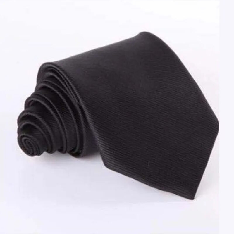 Üzleti nyakkendő Work Professzionális esküvői vőlegény diák nyakkendő fekete 8 cm csíkos férfi nyakkendő