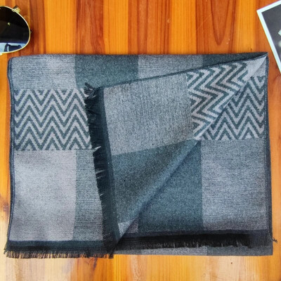 Luksuzni brend Zimski muški šal od kašmira s uzorkom Šalovi s uzorkom od pašmine Šal Ležerna deka S kićankama Muški poslovni pulover