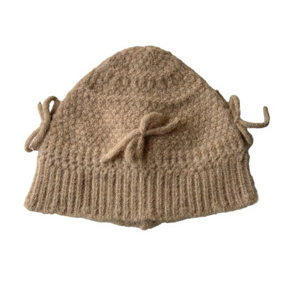 Μαλακό καπέλο κουβά για γυναίκες κορίτσια για δραστηριότητες σε εξωτερικούς χώρους Ζεστό καπέλο ποδηλασίας με παπιγιόν αδιάβροχο καπέλο κρανίου γενικής χρήσης