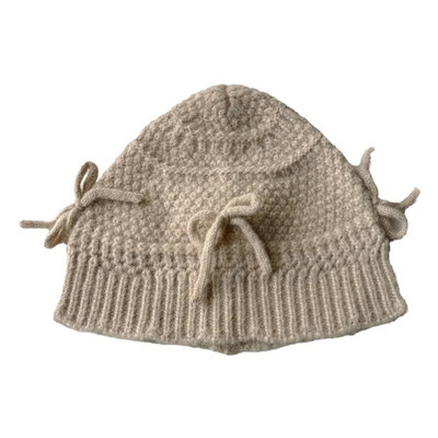 Μαλακό καπέλο κουβά για γυναίκες κορίτσια για δραστηριότητες σε εξωτερικούς χώρους Ζεστό καπέλο ποδηλασίας με παπιγιόν αδιάβροχο καπέλο κρανίου γενικής χρήσης