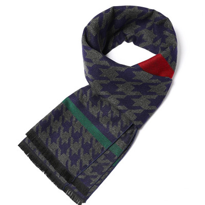 Muški poslovni omoti Šalovi Jesenska moda Dugi šal od kašmira 2023 Klasični karirani muški šalovi Zimski pašmina Debeli topli šal