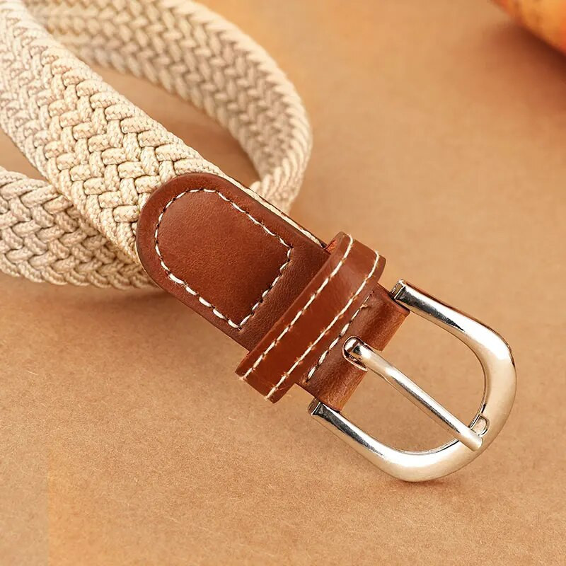 Ženski elastični i elastični tkani remen u jednoj odjeći, ležeran i svestran traper remen za muškarce i žene