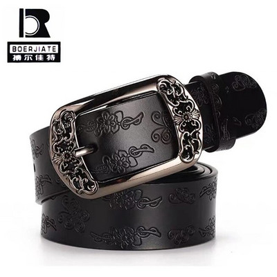 ζώνες για γυναίκες δεύτερης στρώσης Cowskin γυναικεία ζώνη Vintage pin πόρπη με λουράκι τζιν