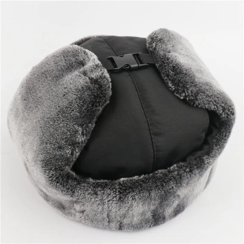 CAMOLAND vízálló bombázósapkák női férfi szovjet jelvény Oroszország Ushanka kalap termikus műszőrme fülvédős hósapkák pilótacsapós sapkák