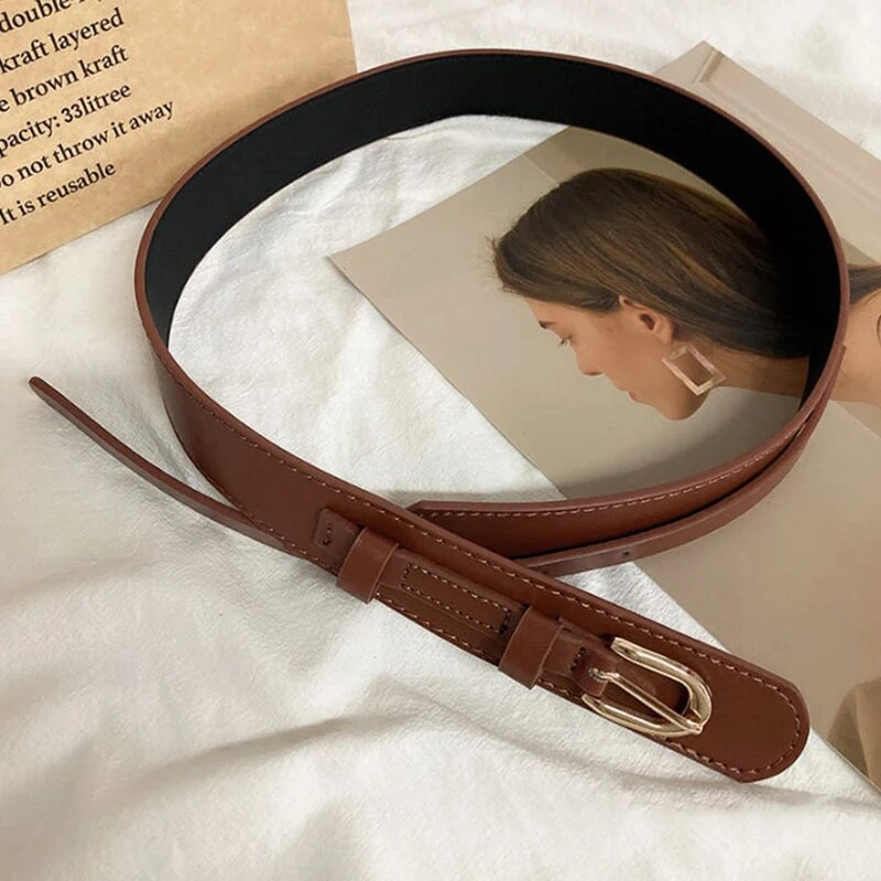 Ženski remen PU kožni korzet pojasevi za žene Metalna kopča remen oko struka Kaput za slobodno vrijeme Široki pojas