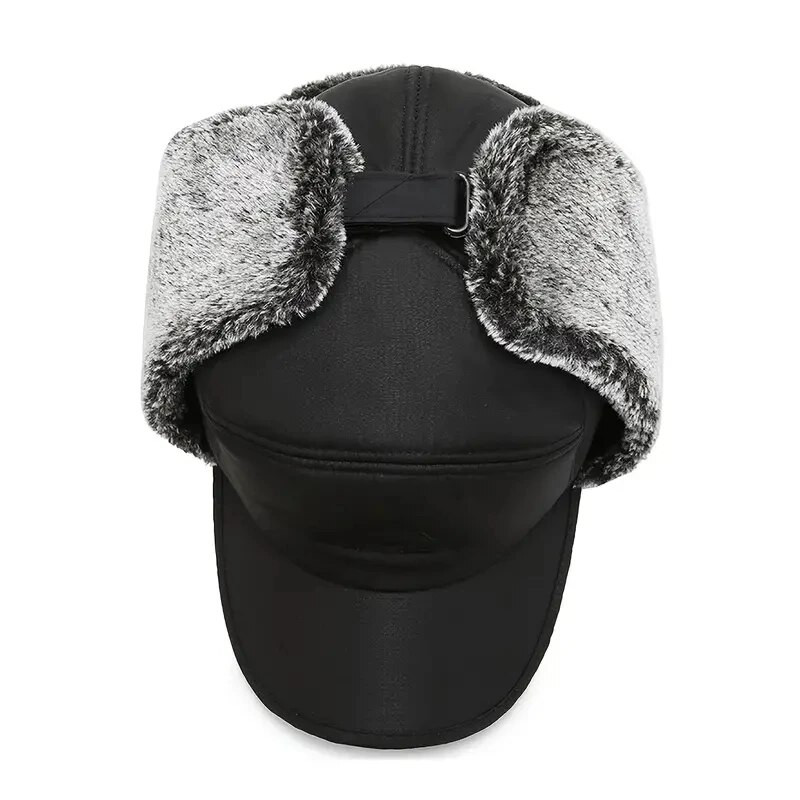 Ekstremalus šaltas terminis gaubtas Kepurės žieminės šiltos storos dirbtinio kailio bombonešio kepurė Vyrai tėčio auskarai Kaukė sniego slidinėjimo minkšta pliušinė Gorro kepurė