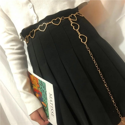 Punk hip hop stil sveobuhvatnog lanca oko struka Moon Vintage metalni ženski remen za haljinu Vintage remen s lancem visokog struka za žene