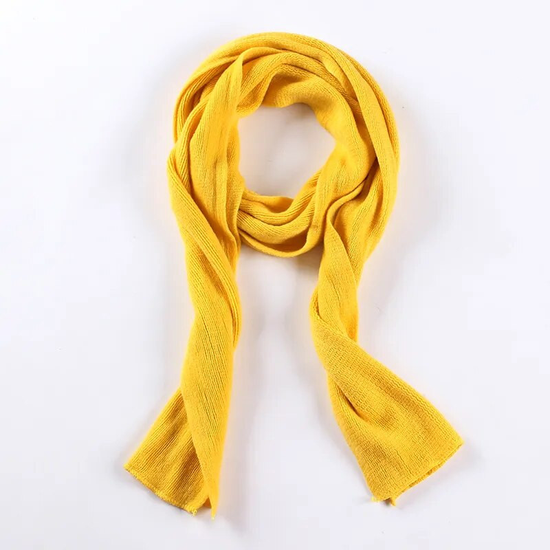 2022 Új tömör kötött férfi sál Téli meleg gyapjú hosszú Bufanda Foulard luxus kendőtakaró Hidzsáb Stoles Neck Boys Echarpe