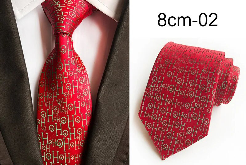 GUSLESON Χριστουγεννιάτικες γραβάτες για άντρες Άγιος Βασίλης 8cm Γραβάτα Jacquard Weave Corbatas Slim Vestidos Snowmen Pattern Cravat Neck Tie