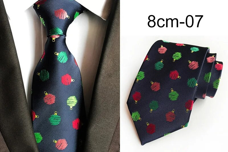 GUSLESON Χριστουγεννιάτικες γραβάτες για άντρες Άγιος Βασίλης 8cm Γραβάτα Jacquard Weave Corbatas Slim Vestidos Snowmen Pattern Cravat Neck Tie