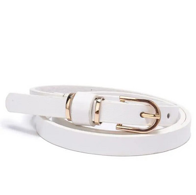 Női vékony, tömör bőr ruhaöv 90-135 cm Ceinture Femme 10 színben